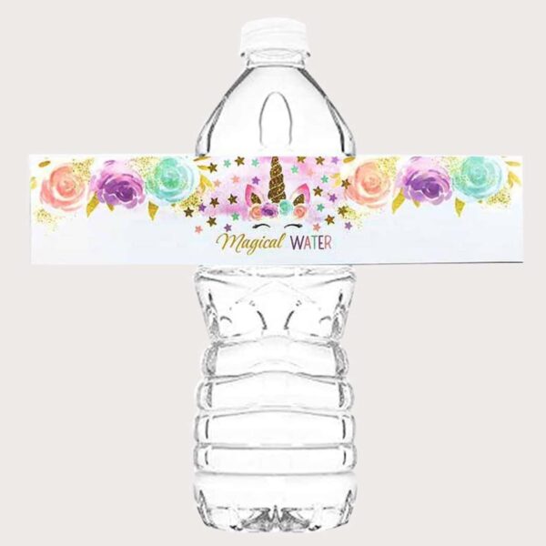 Unicorn water bottle sticker - 32 piece