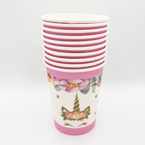 Unicorn paper cups- pack of 10