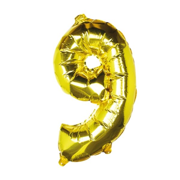 Gold Number Foil Balloons - (0-9)
