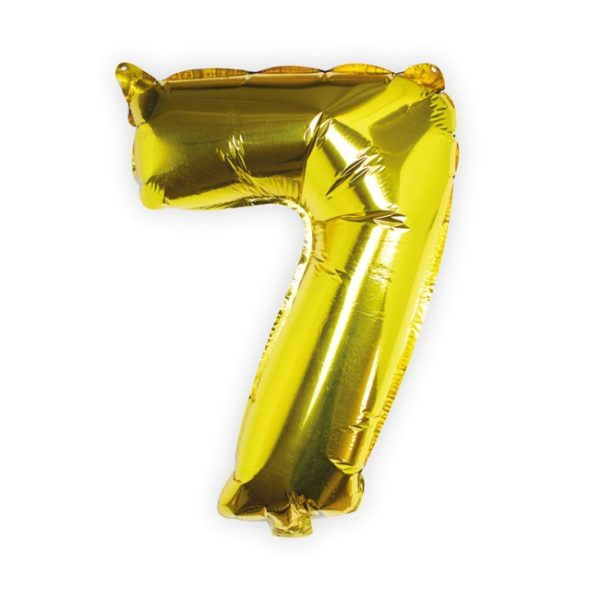 Gold Number Foil Balloons - (0-9)