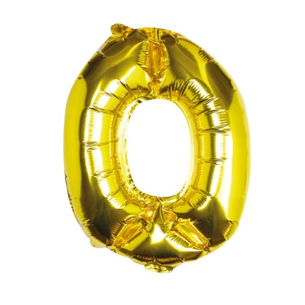 Gold Number Foil Balloons - (0-9)