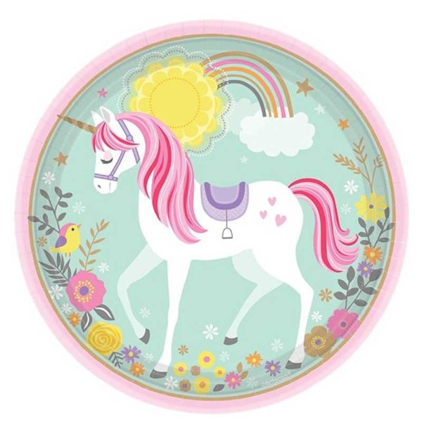 Unicorn party plates - Pack of 10