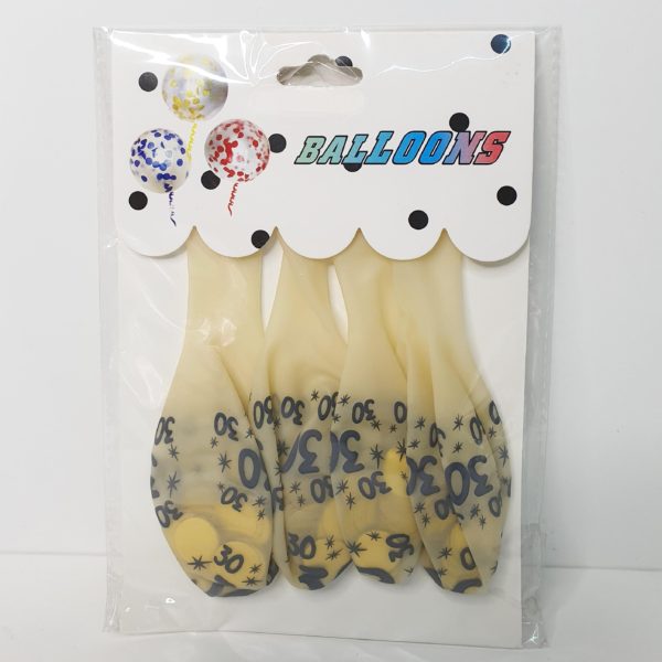 Number 30 Confetti Balloon