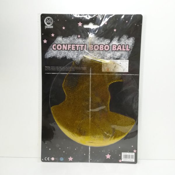 Confetti BoBo Balloons - Gold Glitter