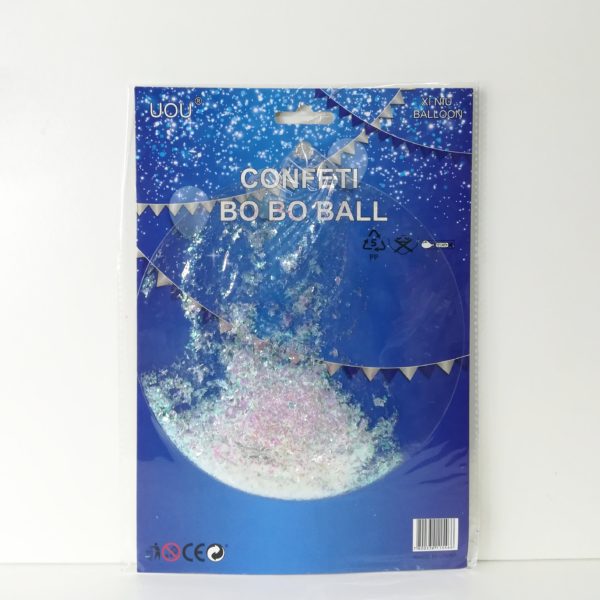 Confetti BoBo Balloons - White Flakes