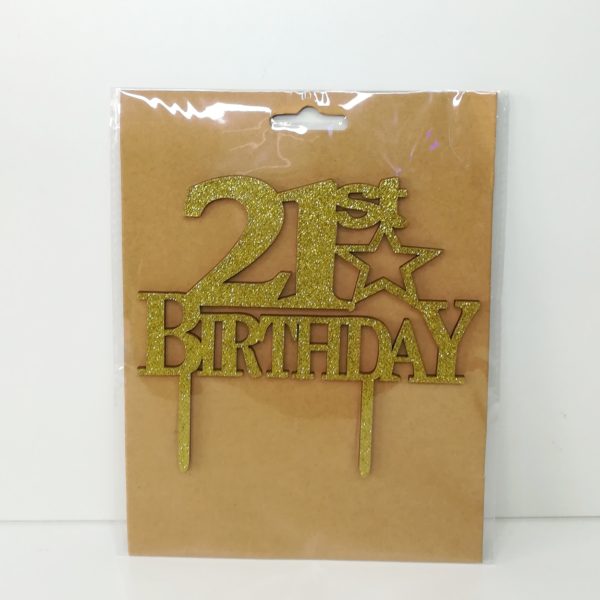 21st Birthday Cake Topper