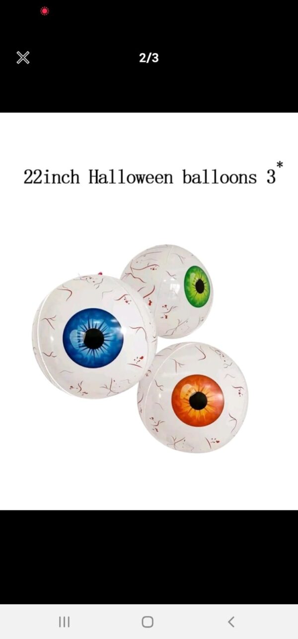 3pcs Halloween Eye Shaped Balloon