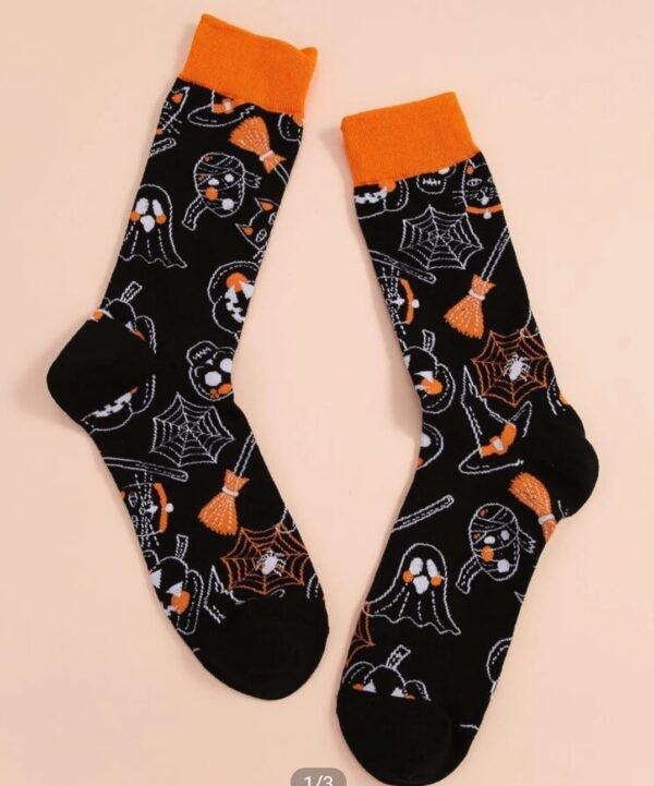 Halloween Spider Web Socks