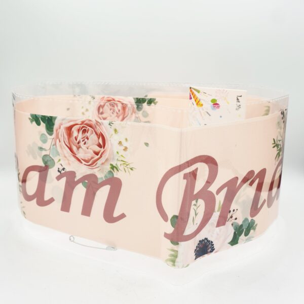 Floral Peach Sash - Team Bride