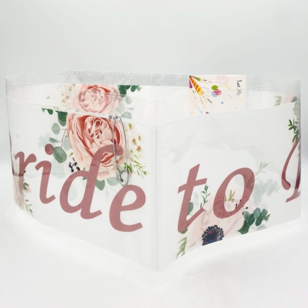 Floral White Sash - Bride to be