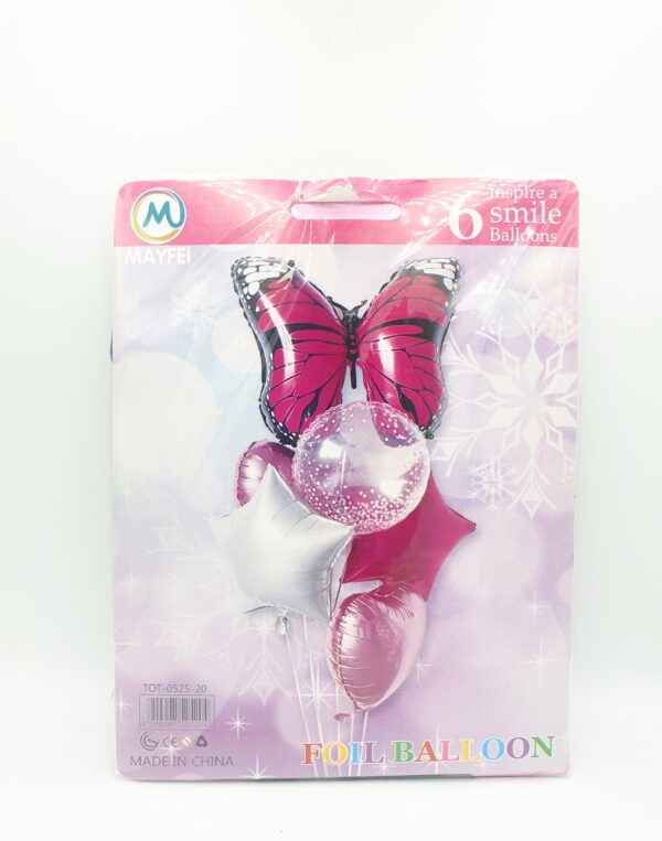 6 Piece Balloon Set - Pink
